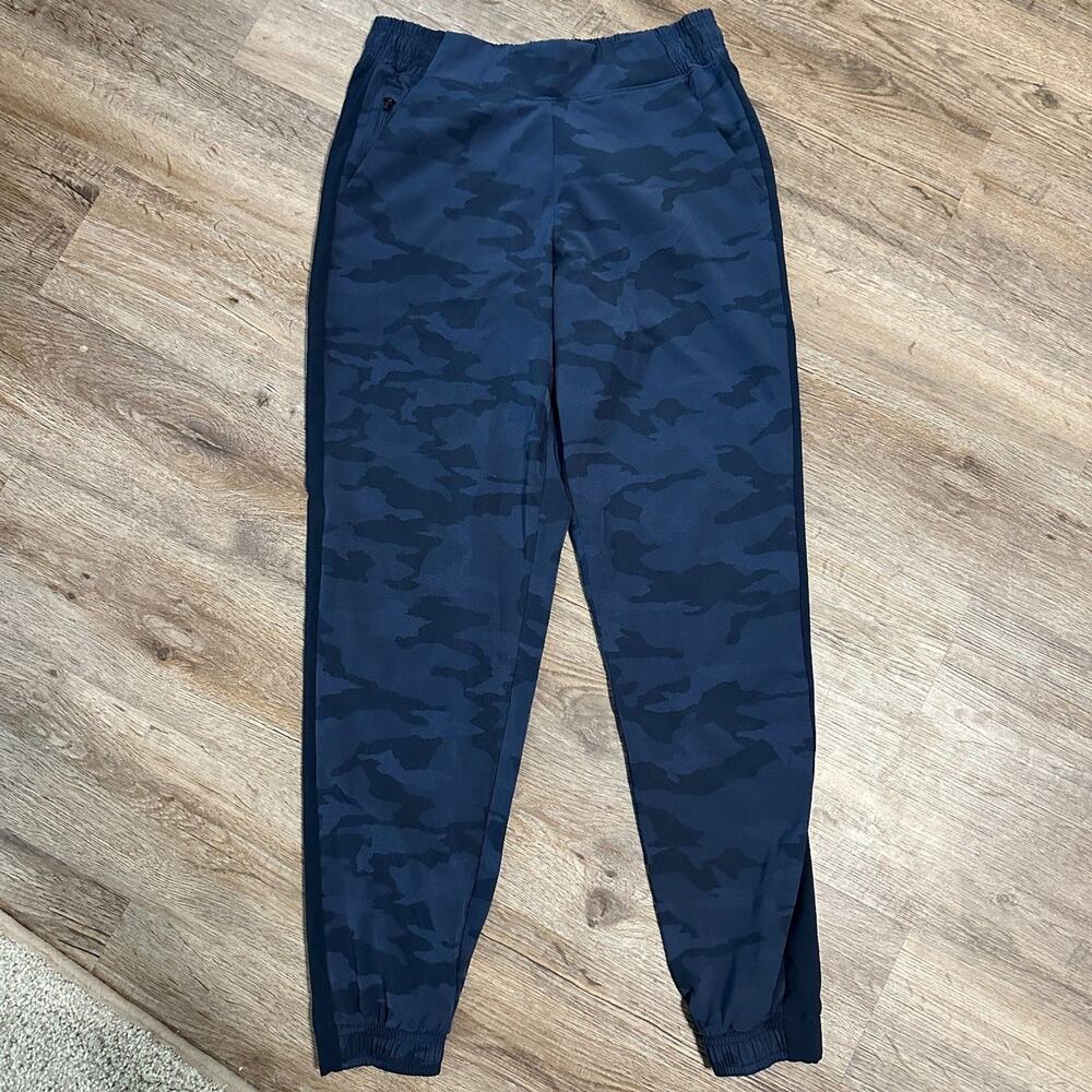 Athleta Brooklyn Textured Joggers Camo Blue Size 6 - Picture 5 of 5